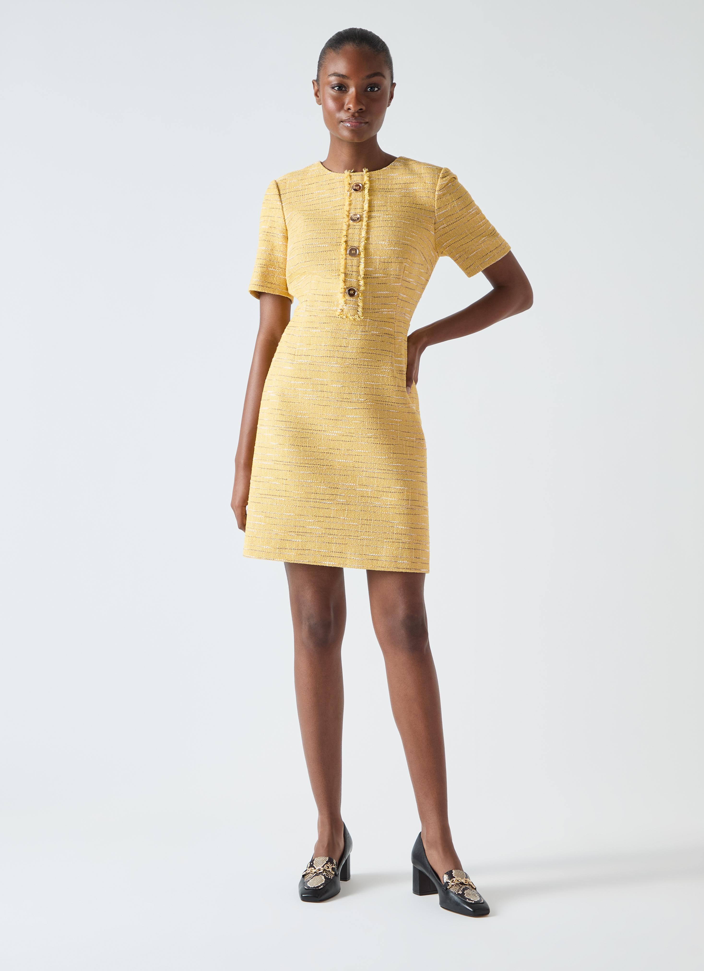 Varley Yellow Tweed Mini Dress | Sale | Collections | L.K.Bennett